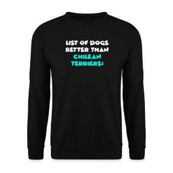 Chilean Terriers - Unisex Sweatshirt - black - Front - Alina (178cm) & Michal (187cm)