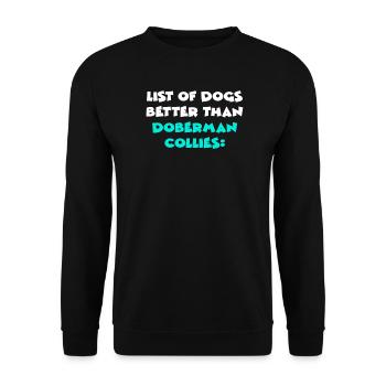 Doberman Collies - Sweat-shirt Unisexe - noir - Devant - Alina (178cm) & Michal (187cm)