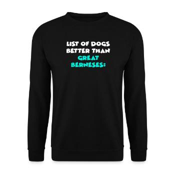 Great Berneses - Unisex Pullover - Schwarz - Vorne - Alina (178cm) & Michal (187cm)