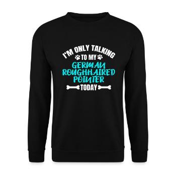 Pointeur à poil rugueux anglais - Sweat-shirt Unisexe - noir - Devant - Alina (178cm) & Michal (187cm)