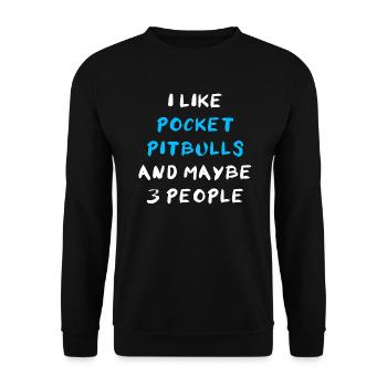 Pitbull de poche - Sweat-shirt Unisexe - noir - Devant - Alina (178cm) & Michal (187cm)