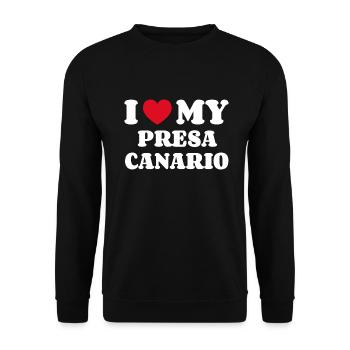 J’aime ma Presa Canario - Sweat-shirt Unisexe - noir - Devant - Alina (178cm) & Michal (187cm)