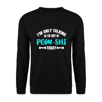 Pom-Shi - Unisex Pullover - Schwarz - Vorne - Alina (178cm) & Michal (187cm)