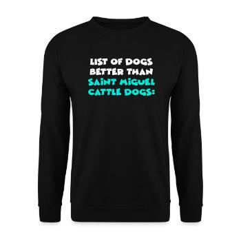 Saint Miguel Cattle Dogs - Unisex Sweatshirt - black - Front - Alina (178cm) & Michal (187cm)