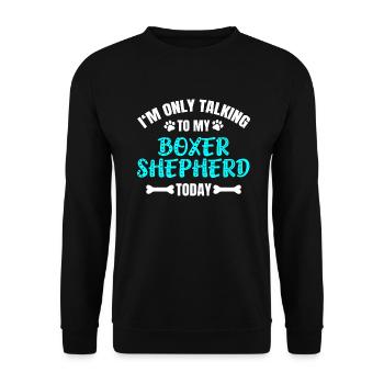 Boxer Shepherd - Unisex Sweatshirt - black - Front - Alina (178cm) & Michal (187cm)
