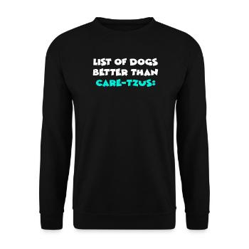 Soins-Tzus - Sweat-shirt Unisexe - noir - Devant - Alina (178cm) & Michal (187cm)