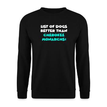 Cherokee Monarchs - Unisex Pullover - Schwarz - Vorne - Alina (178cm) & Michal (187cm)