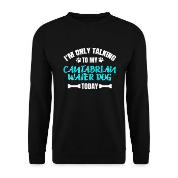 Cantabrian Water Dog - Unisex Sweatshirt - black - Front - Alina (178cm) & Michal (187cm)