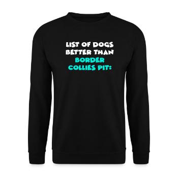 Fosses Border Collie - Sweat-shirt Unisexe - noir - Devant - Alina (178cm) & Michal (187cm)