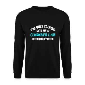 Clumber Lab - Unisex Pullover - Schwarz - Vorne - Alina (178cm) & Michal (187cm)