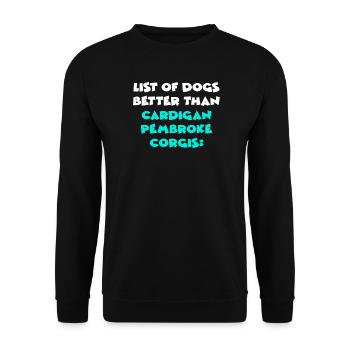 Cardigan Pembroke Corgis - Unisex Sweatshirt - black - Front - Alina (178cm) & Michal (187cm)