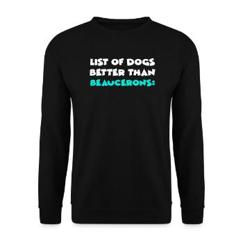Beaucerons - Unisex Pullover - Schwarz - Vorne - Alina (178cm) & Michal (187cm)