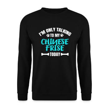 Chinese Frise - Unisex Pullover - Schwarz - Vorne - Alina (178cm) & Michal (187cm)
