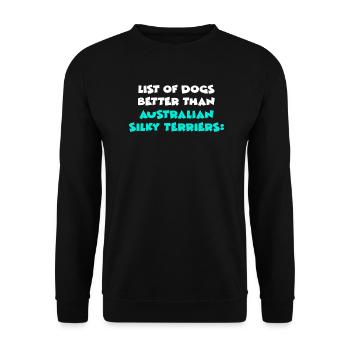 Australian Silky Terriers - Unisex Sweatshirt - black - Front - Alina (178cm) & Michal (187cm)