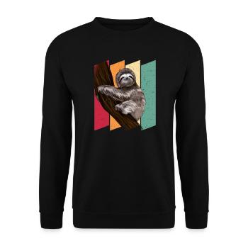 Sloth Vintage - Sweat-shirt Unisexe - noir - Devant - Alina (178cm) & Michal (187cm)