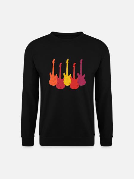 Retro Vintage Guitars - Unisex Sweatshirt - black