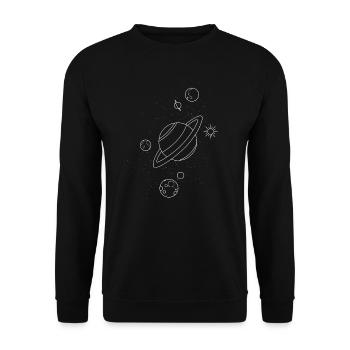 Planet - Unisex Sweatshirt - black - Front - Alina (178cm) & Michal (187cm)