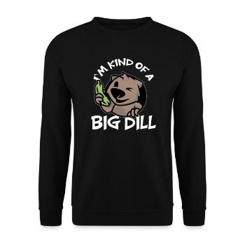 Wombat Dill Gurke Australien Tiere Lustige Sprüche - Unisex Pullover - Schwarz - Vorne - Alina (178cm) & Michal (187cm)