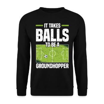 Groundhopping Gift Idea | Football Stadium Sports - Unisex Sweatshirt - black - Front - Alina (178cm) & Michal (187cm)