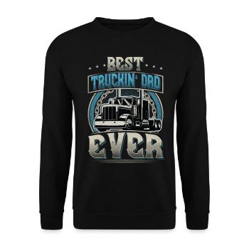 Truck Driver Dad Father Father's Day - Unisex Sweatshirt - black - Front - Alina (178cm) & Michal (187cm)