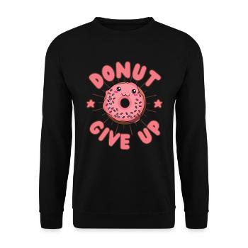 Donut abandonne Donut kawaii - Sweat-shirt Unisexe - noir - Devant - Alina (178cm) & Michal (187cm)