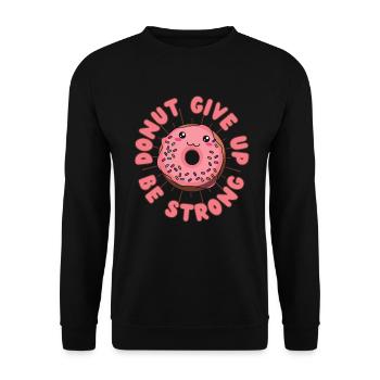 Donut abandonne Donut kawaii - Sweat-shirt Unisexe - noir - Devant - Alina (178cm) & Michal (187cm)