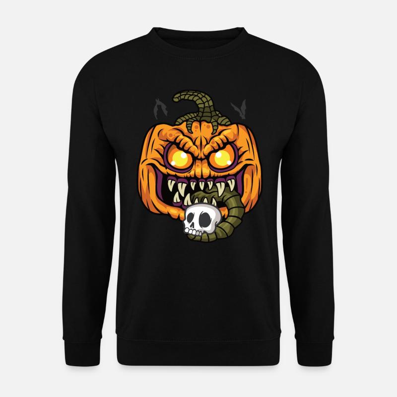 Pumpkin Halloween Kürbis - Unisex Pullover - Schwarz