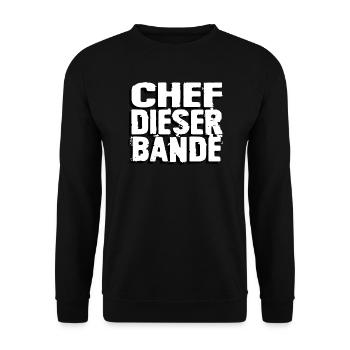 Chef dieser Bande - Unisex Pullover - Schwarz - Vorne - Alina (178cm) & Michal (187cm)