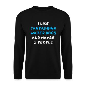 Cantabrian Water Dog - Unisex Sweatshirt - black - Front - Alina (178cm) & Michal (187cm)