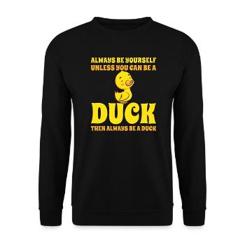 Cute Duck Always Be A Duck Duck Lover - Unisex Sweatshirt - black - Front - Alina (178cm) & Michal (187cm)