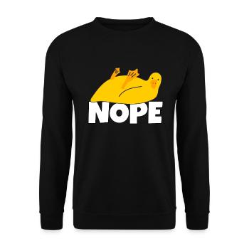 Lazy Duck Nope Not Today Lazy Lazy - Unisex Sweatshirt - black - Front - Alina (178cm) & Michal (187cm)