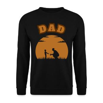 Papa Jeune Fils Brun - Sweat-shirt Unisexe - noir - Devant - Alina (178cm) & Michal (187cm)