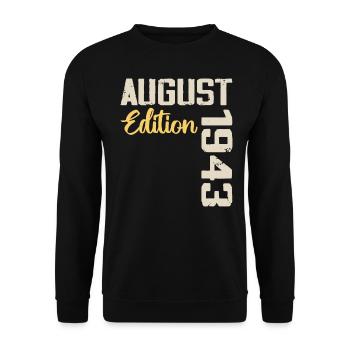 Anniversaire Août 1943 - Edition Limitée Août 1943 - Sweat-shirt Unisexe - noir - Devant - Alina (178cm) & Michal (187cm)