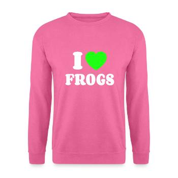 I Love Frogs - Unisex Pullover - Pink - Vorne