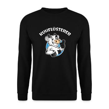 cow whisperer cow farmer farmer farmer - Unisex Sweatshirt - black - Front - Alina (178cm) & Michal (187cm)