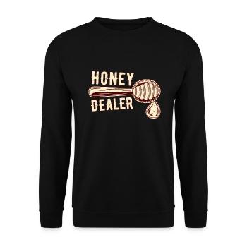 Honey Dealer - Unisex Sweatshirt - black - Front - Alina (178cm) & Michal (187cm)