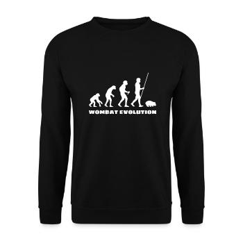 Évolution du wombat - Sweat-shirt Unisexe - noir - Devant - Alina (178cm) & Michal (187cm)