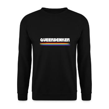Queerdenker Queer LGBTQ Gay Pride Homosexualité - Sweat-shirt Unisexe - noir - Devant - Alina (178cm) & Michal (187cm)
