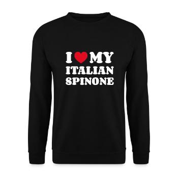 J’adore mon spinone italien - Sweat-shirt Unisexe - noir - Devant - Alina (178cm) & Michal (187cm)