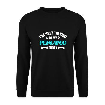 Pomapoo Pom-A-Poo - Unisex Pullover - Schwarz - Vorne - Alina (178cm) & Michal (187cm)