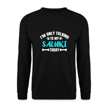Saluki - Unisex Sweatshirt - black - Front - Alina (178cm) & Michal (187cm)