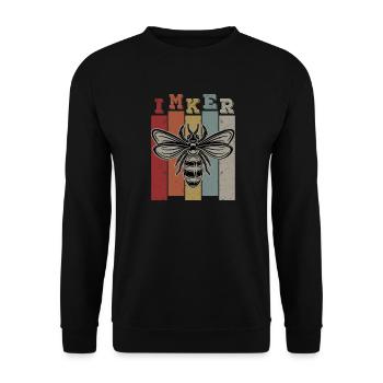 Imker - Unisex Pullover - Schwarz - Vorne - Alina (178cm) & Michal (187cm)