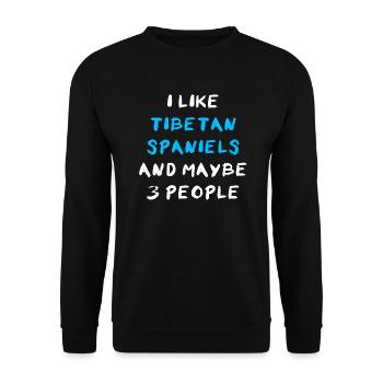 Épagneul tibétain - Sweat-shirt Unisexe - noir - Devant - Alina (178cm) & Michal (187cm)