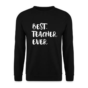 Beste Lehrerin - Unisex Pullover - Schwarz - Vorne - Alina (178cm) & Michal (187cm)