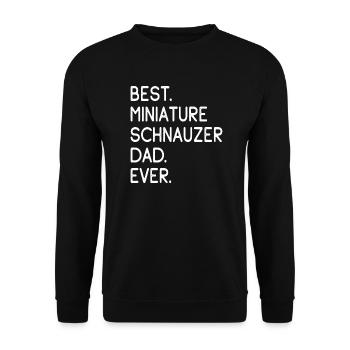 Miniature Schnauzer Zwergschnauzer - Unisex Pullover - Schwarz - Vorne - Alina (178cm) & Michal (187cm)