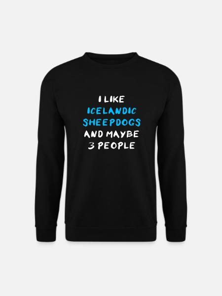 Icelandic Sheepdog Islandhund - Unisex Pullover - Schwarz
