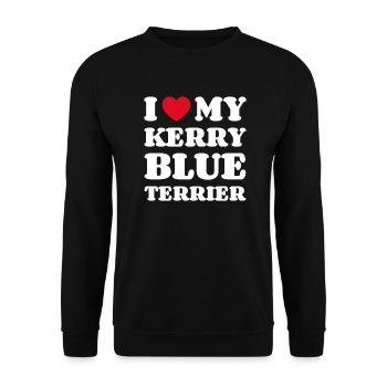 J’aime mon propriétaire de chien Kerry Blue Terrier - Sweat-shirt Unisexe - noir - Devant - Alina (178cm) & Michal (187cm)