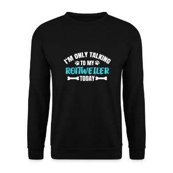 Rottweiler - Unisex Pullover - Schwarz - Vorne - Alina (178cm) & Michal (187cm)