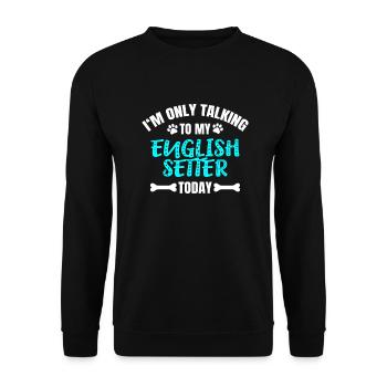 Setter anglais - Sweat-shirt Unisexe - noir - Devant - Alina (178cm) & Michal (187cm)