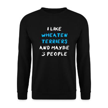 Wheaten Terrier - Sweat-shirt Unisexe - noir - Devant - Alina (178cm) & Michal (187cm)